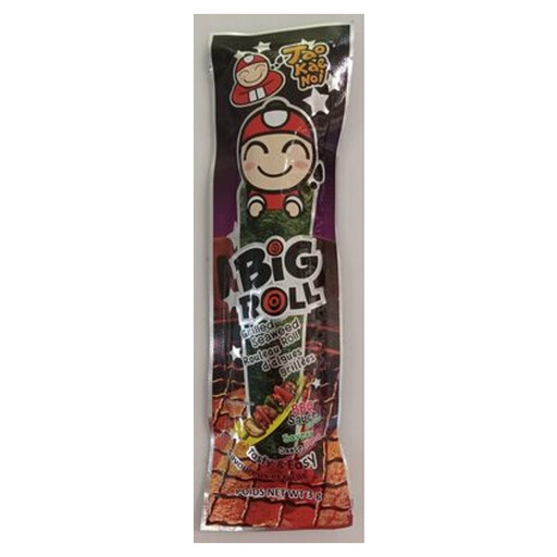Taokaenoi Big Roll Grilled Seaweed, BBQ Flavour, 3.6g