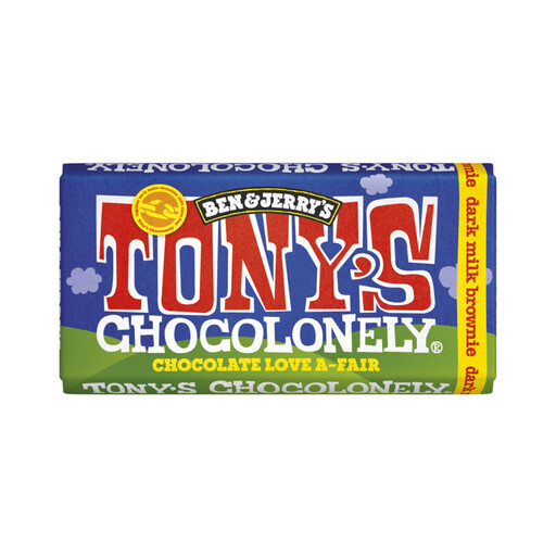 Tony's Chocolonely Ben & Jerry's Dark Milk Chocolate Fudge Brownie 180g