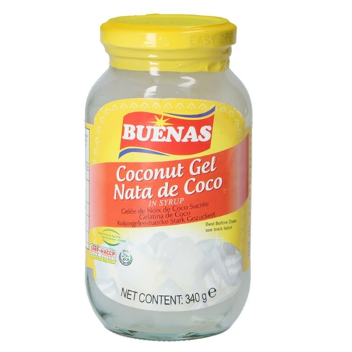BUENAS Coconut Gel White (Nata De Coco) 340g