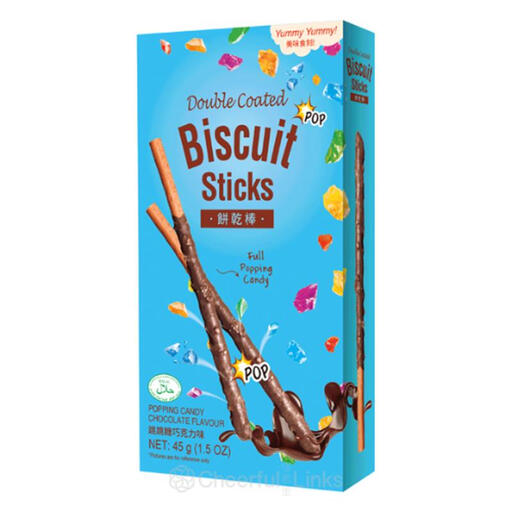 Yummy Yummy Double Coated Biscuit Sticks mit Knisterbrause