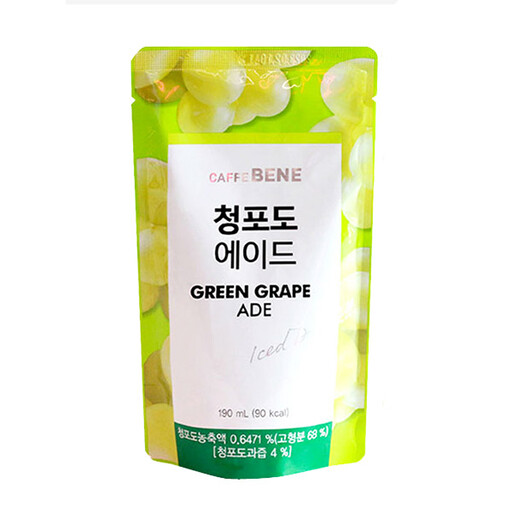Caffe Bene Green Grape Ade Pouch 190ml
