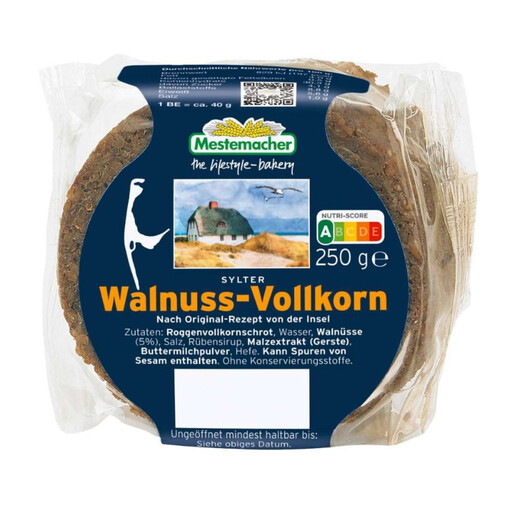 Mestemacher Sylt Walnut Wholegrain Bread