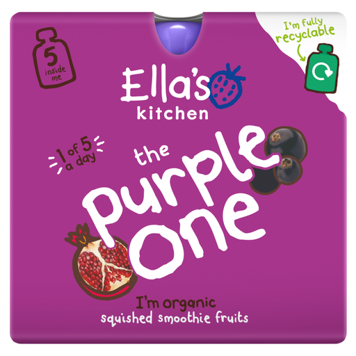 Ella's Kitchen The Purple One Snack, five 90g pouches