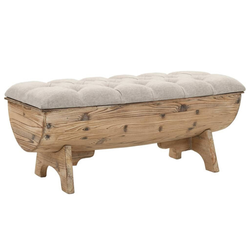 Banc coffre VidaXL en bois massif