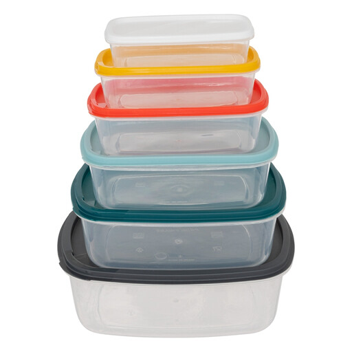 5five Set of 6 Rectangular PP Storage Boxes