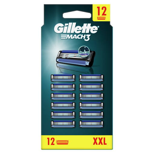 Gillette Mach3 Men’s Razor Blade Refills, 12 Count
