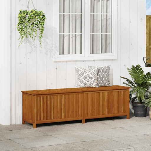 Banc coffre de jardin VidaXL en bois d'acacia massif