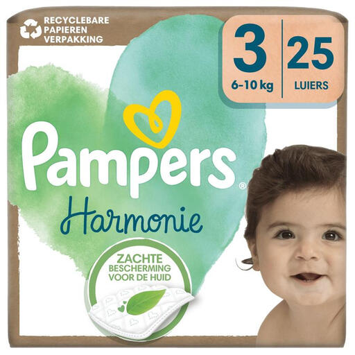 Pampers Harmonie Luiers Maat 3 (6–10kg) – 25 Luiers