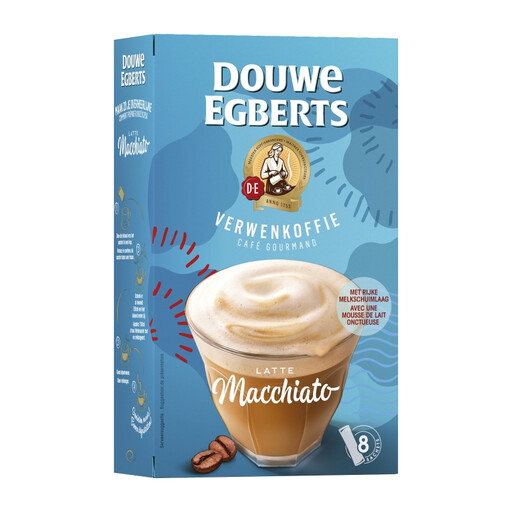 Douwe Egberts Whole-wheat Latte Macchiato Instant Coffee - 8 pcs