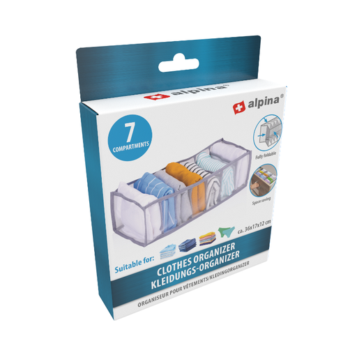 Alpina Clothes Organiser, 36 x 17 x 12 cm