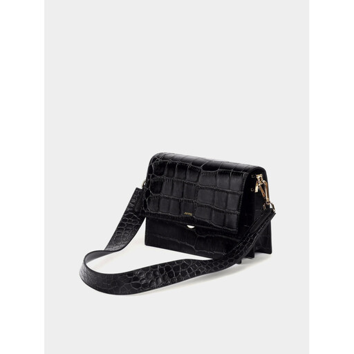 JW PEI Mini Flap Crossbody - Black Croc