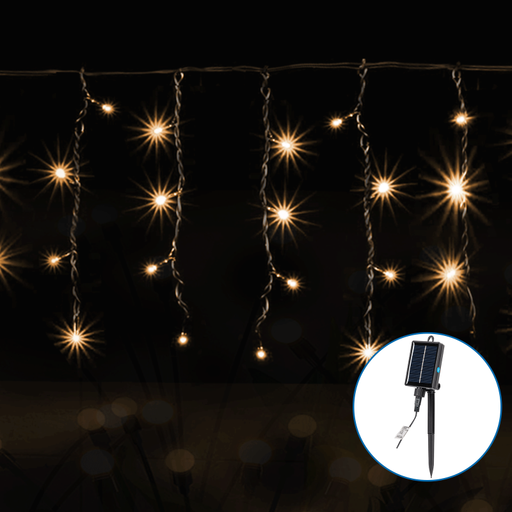 Aigostar Flush Flat String Lights - Solar Icicle - 100LED