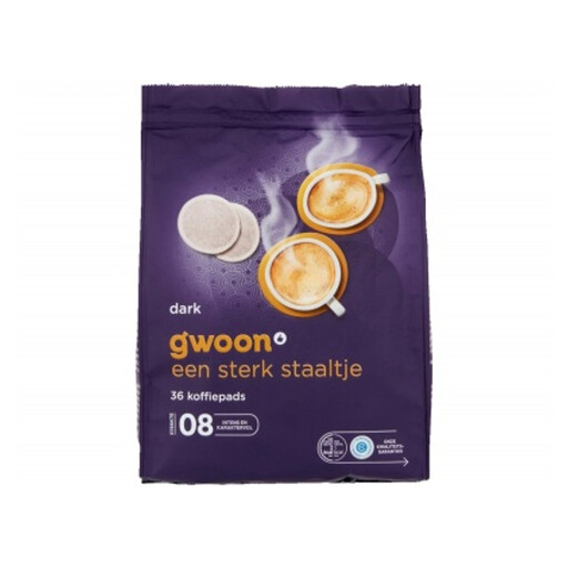 g'woon Dark Roast Coffee Pads 36 stuks