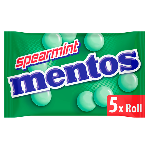 Mentos Chewy Dragees Spearmint Rolls 5 × 38g
