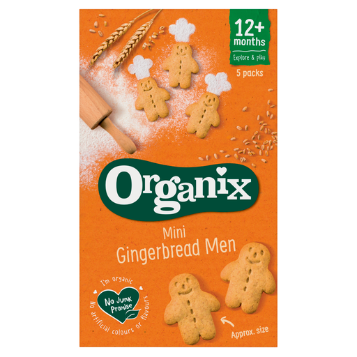Organix Mini Gingerbread Men 12+ Months, 5 x 20g