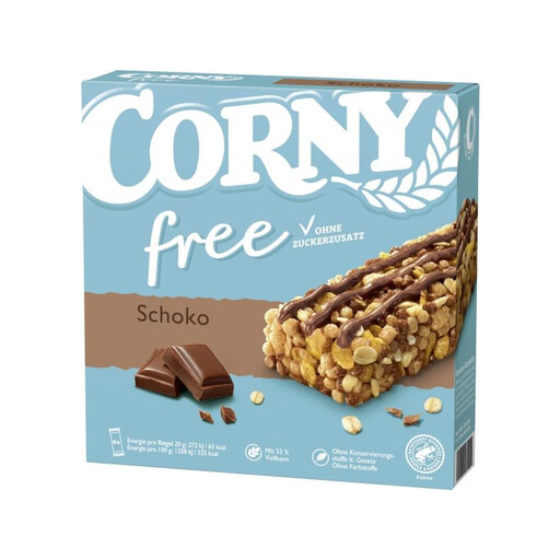 Corny Free Chocolate No Added Sugar Cereal Bars 6x20g