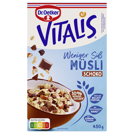 Dr Oetker Vitalis Less Sweet Chocolate Muesli 450 g
