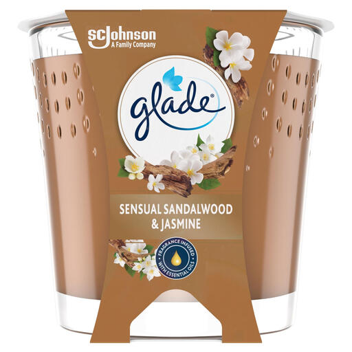 Glade Scented Candle Sensual Sandalwood & Jasmine 112 g