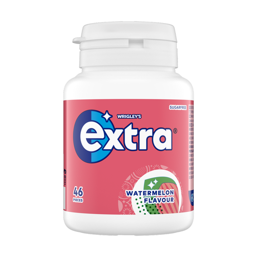 Extra Watermelon Sugarfree Chewing Gum Bottle 46 Pieces 64g