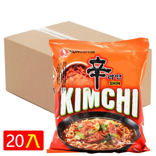 Nongshim Instant Noodle Soup Kimchi, 20 x 120g