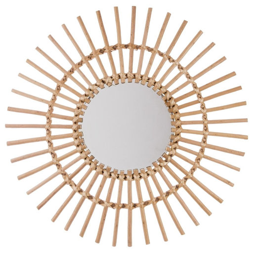 Atmosphera Miroir soleil Jane diam. 58 cm en rotin
