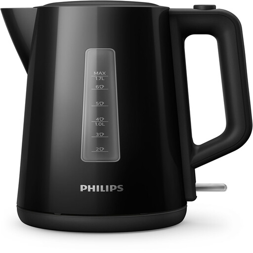 Philips 3000 Series Kettle, HD9318/20 – 1.7 Litre, Safety System, Spring Lid – Black