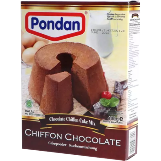 Pondan Chocolate Chiffon Cake Mix, 400g