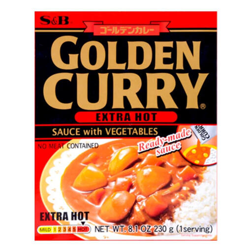 S&B Golden Curry Sauce Wth Vegetables Extra Hot 230 G