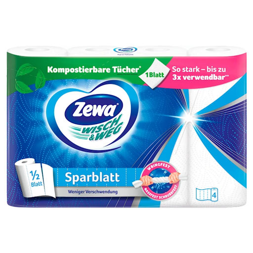 Zewa Kitchen Paper Saver Towels 4 x 74 Sheets