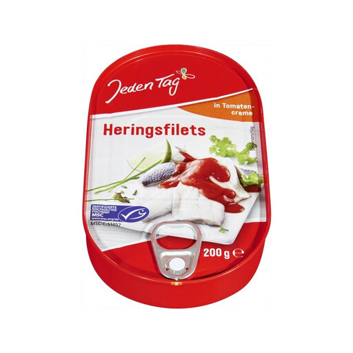 Jeden Tag Heringsfilets in Tomatencreme 200g