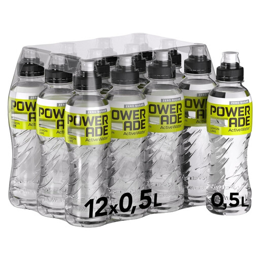 Powerade Active Water 柠檬青柠运动饮料 12 × 0.5 l