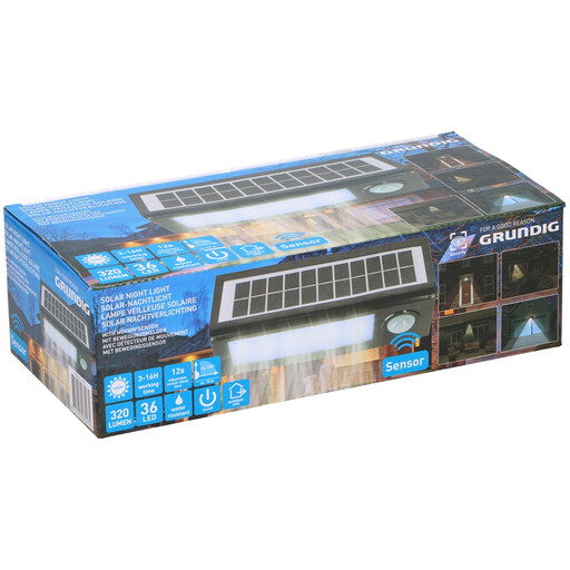 Lampe d'extérieur solaire LED Grundig