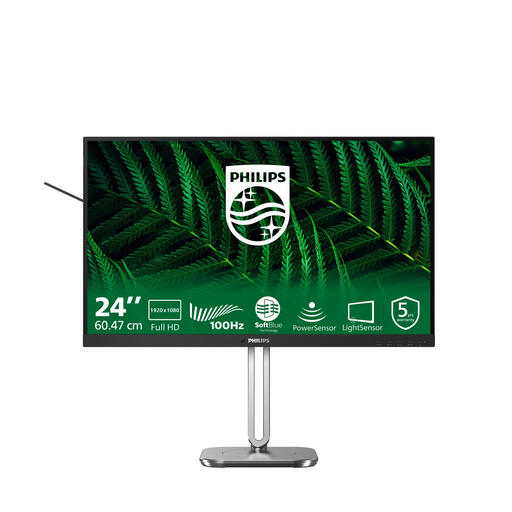 Philips 5000 Series 24B2G5200/00 Computer Monitor 60.5cm (23.8") 1920 x 1080 Pixels Full HD LCD Anthracite