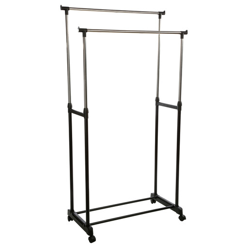 Extension Double Metal/Plastic Garment Rack