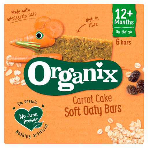 Organix Carrot Cake Soft Oaty Bars 12+ Months 138g