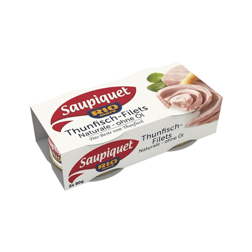 Saupiquet Thunfisch Filets Naturale without Oil 2x80g