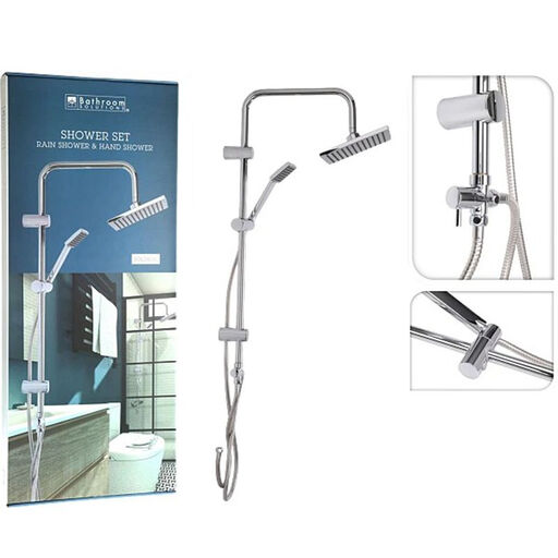 Shower column with handheld shower and 150 cm hose