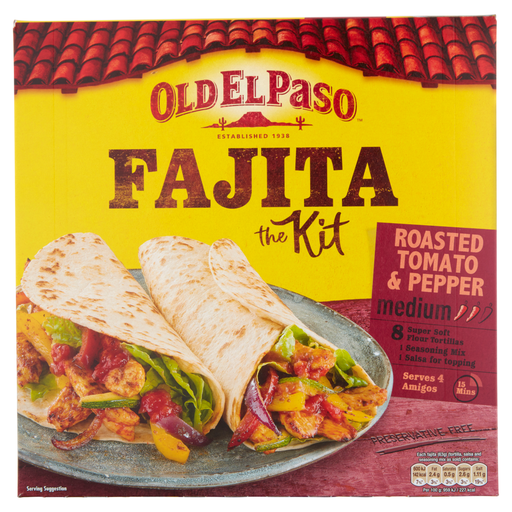 OLD EL PASO Tomato & Pepper Fajita Kit 500g
