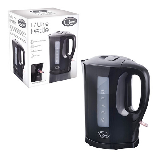 Quest Jug Kettle, 1.7L, Black
