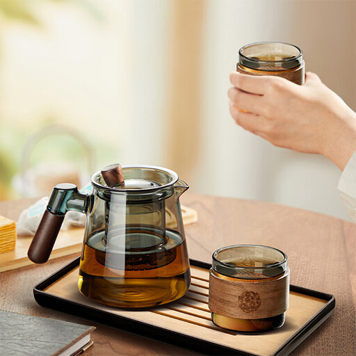 TEAHUE Glass Tea Set with Teapot and Cups