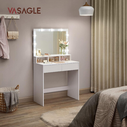 VASAGLE Kaptafel met LED-verlichting