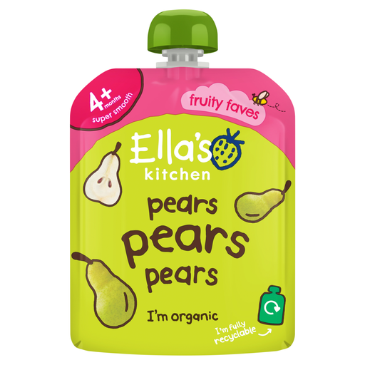 Ella's Kitchen 有机梨泥吸吸袋装，适合 4 个月以上，70 g
