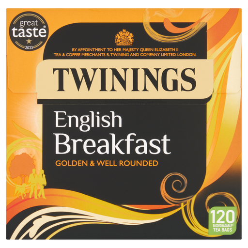 Twinings English Breakfast Tea, 120 tea bags, 300g