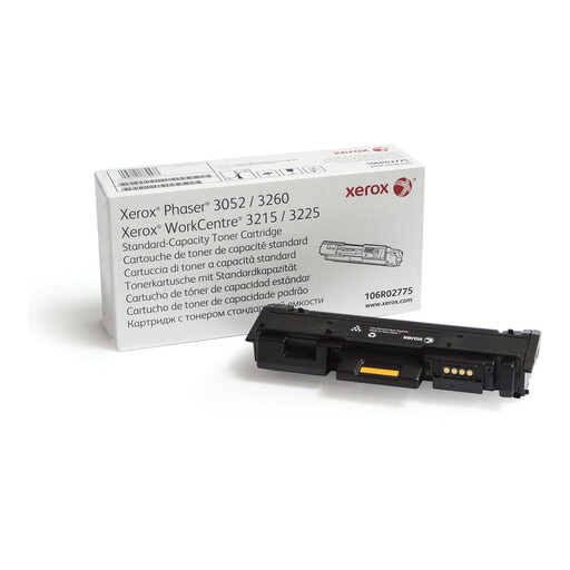 Xerox Genuine Phaser 3052?/?3260, WorkCentre 3215?/?3225 Black Standard capacity Toner Cartridge (1500 Pages) - 106R02775