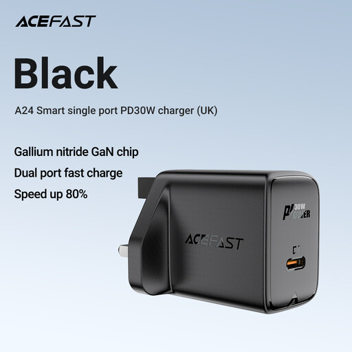 ACEFAST A24 USB-C Charging Plug - Black