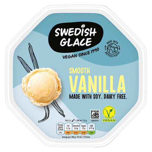 Swedish Glace Ice Cream Tub Smooth Vanilla 750 ml