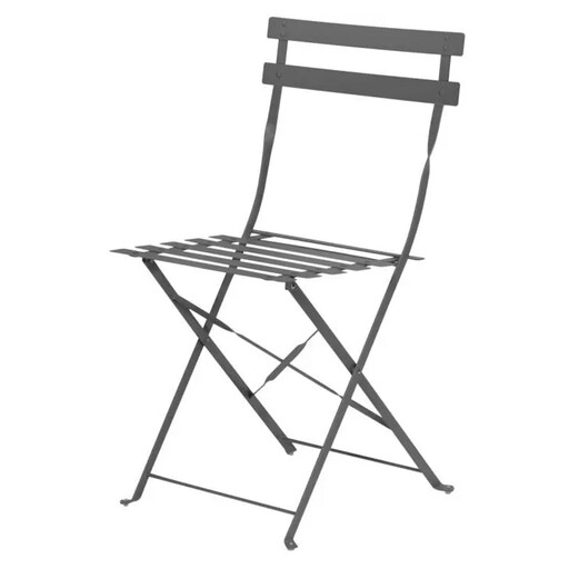 Foldable Outdoor Dining Chair in Matte Anthracite