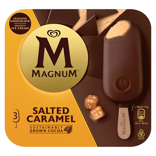 Magnum Ice Cream Sticks Salted Caramel 3x 100ml
