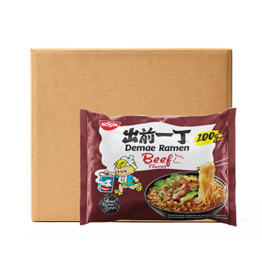 Nissin Demae Ramen Beef 30x100g 1box Beef flavour box