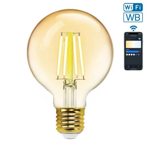 Aigostar WiFi WB Smart Filament Bulb G80 E27 (Amber)